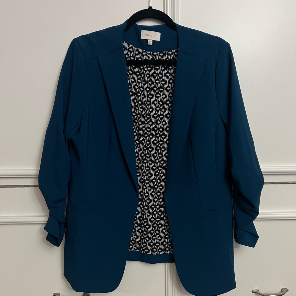 Teal Blazer “Skies Are Blue” -stitch fix